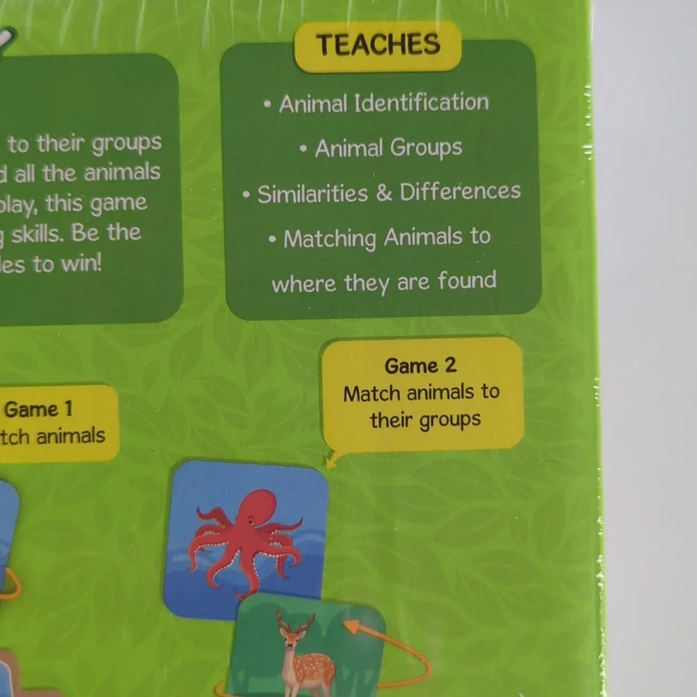 Skillmatics Memory Match animal planet roll match learn family learning game NWT